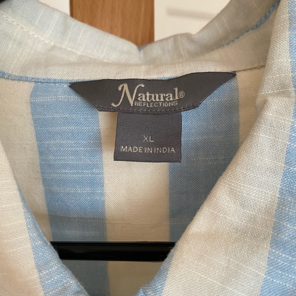 Natural Reflections Stripe Button Down Nwot - image 2